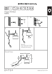 Bruksanvisning Qazqa 98894 Chappie Lampa