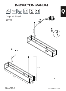 Bedienungsanleitung Qazqa 98901 Cage Leuchte