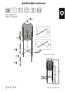 Bruksanvisning Qazqa 98917 Bliss Mesh Lampa