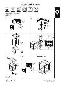 Bedienungsanleitung Qazqa 98922 Big Cage 2 Leuchte