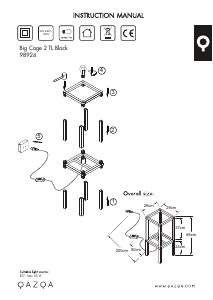 Bedienungsanleitung Qazqa 98924 Big Cage 2 Leuchte