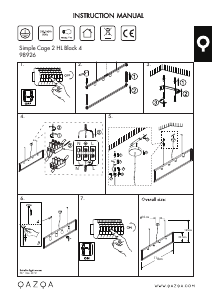 Bedienungsanleitung Qazqa 98926 Simple Cage 2 Leuchte