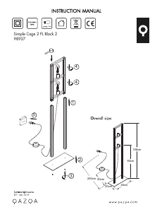 Bedienungsanleitung Qazqa 98927 Simple Cage 2 Leuchte