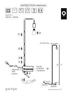 Bruksanvisning Qazqa 98934 Facil Lampa