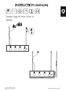 Instrukcja Qazqa 98936 Simple Cage Lampa