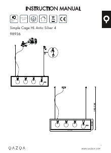 Priručnik Qazqa 98936 Simple Cage Svjetiljka