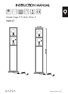 Instrukcja Qazqa 98937 Simple Cage 2 Lampa