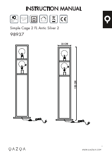 Bruksanvisning Qazqa 98937 Simple Cage 2 Lampa