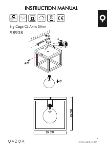 Manual Qazqa 98938 Big Cage Lampă