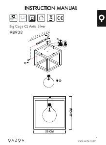 Bruksanvisning Qazqa 98938 Big Cage Lampa