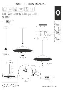 Használati útmutató Qazqa 98940 Frills Lámpa