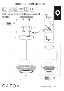 Bruksanvisning Qazqa 98943 Frills Can Lampe