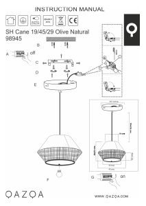 Bruksanvisning Qazqa 98945 Frills Can Lampa