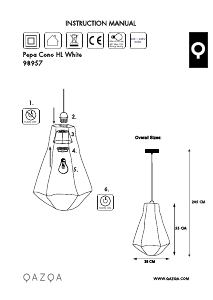 Bruksanvisning Qazqa 98957 Pepa Cono Lampe