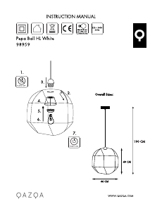 Instrukcja Qazqa 98959 Pepa Ball Lampa