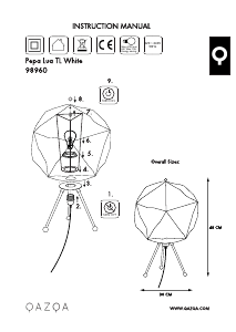 Instrukcja Qazqa 98960 Pepa Lua Lampa