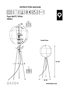 Manual Qazqa 98961 Pepa Ball Lampă