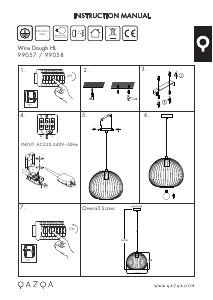 Instrukcja Qazqa 99058 Wire Dough Lampa
