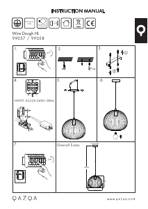 Bruksanvisning Qazqa 99058 Wire Dough Lampe