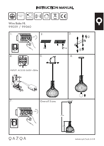 Instrukcja Qazqa 99060 Wire Bake Lampa