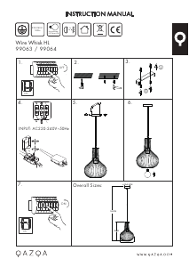 Bedienungsanleitung Qazqa 99064 Wire Whisk Leuchte