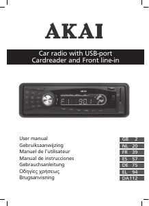 Handleiding Akai ACA10 Autoradio
