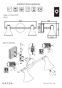 Manual de uso Qazqa 99072 Magno Lámpara