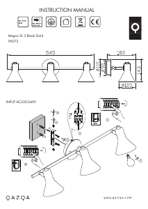 Bruksanvisning Qazqa 99073 Magno Lampa