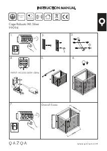 Instrukcja Qazqa 99094 Cage Robusto Lampa