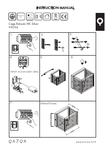 Bedienungsanleitung Qazqa 99094 Cage Robusto Leuchte