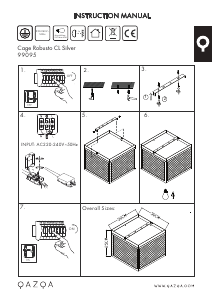 Instrukcja Qazqa 99095 Cage Robusto Lampa