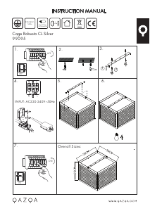 Bedienungsanleitung Qazqa 99095 Cage Robusto Leuchte