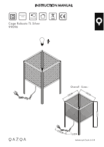 Manuale Qazqa 99096 Cage Robusto Lampada