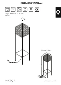 Instrukcja Qazqa 99097 Cage Robusto Lampa