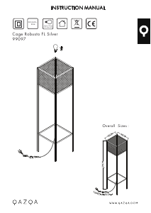 Bedienungsanleitung Qazqa 99097 Cage Robusto Leuchte