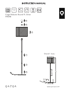 Manuale Qazqa 99098 Cage Robusto Lampada