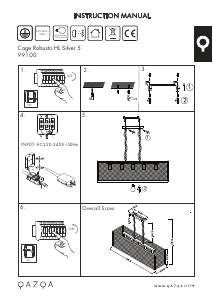 Manual de uso Qazqa 99100 Cage Robusto Lámpara