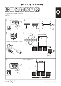 Manual de uso Qazqa 99101 Cage Robusto Lámpara