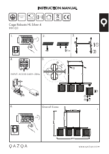 Bruksanvisning Qazqa 99101 Cage Robusto Lampa