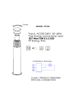 Manuale Qazqa 99104 Happy Lampada