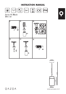 Bruksanvisning Qazqa 99119 Jarra Lampe