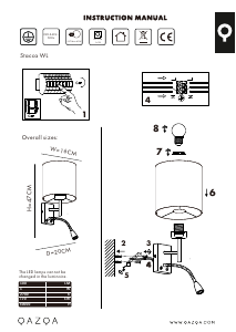 Bruksanvisning Qazqa 99125 Stacca Lampa