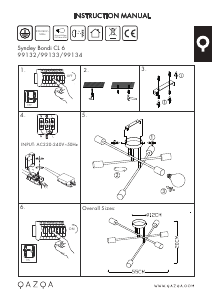 Manual de uso Qazqa 99132 Sydney Bondi Lámpara