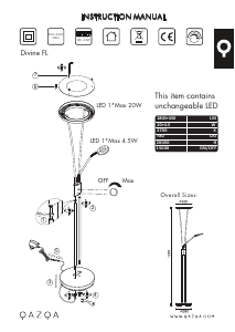 Bruksanvisning Qazqa 99249 Divine Lampe