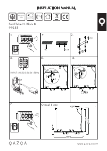 Bruksanvisning Qazqa 99355 Facil Tube Lampe