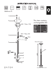 Manuale Qazqa 99502 Mallorca Lampada