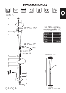 Instrukcja Qazqa 99506 Sevilla Lampa