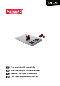 Bruksanvisning Menuett 821-028 Kjøkkenvekt