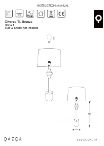 Bruksanvisning Qazqa 102039 Diverso Lampe