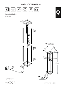 Bruksanvisning Qazqa 102056 Cage Lampe